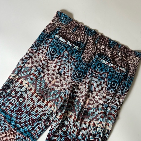 Anthropologie Elevenses Mosaic Print Cropped Trousers Size 8 - Picture 8 of 11